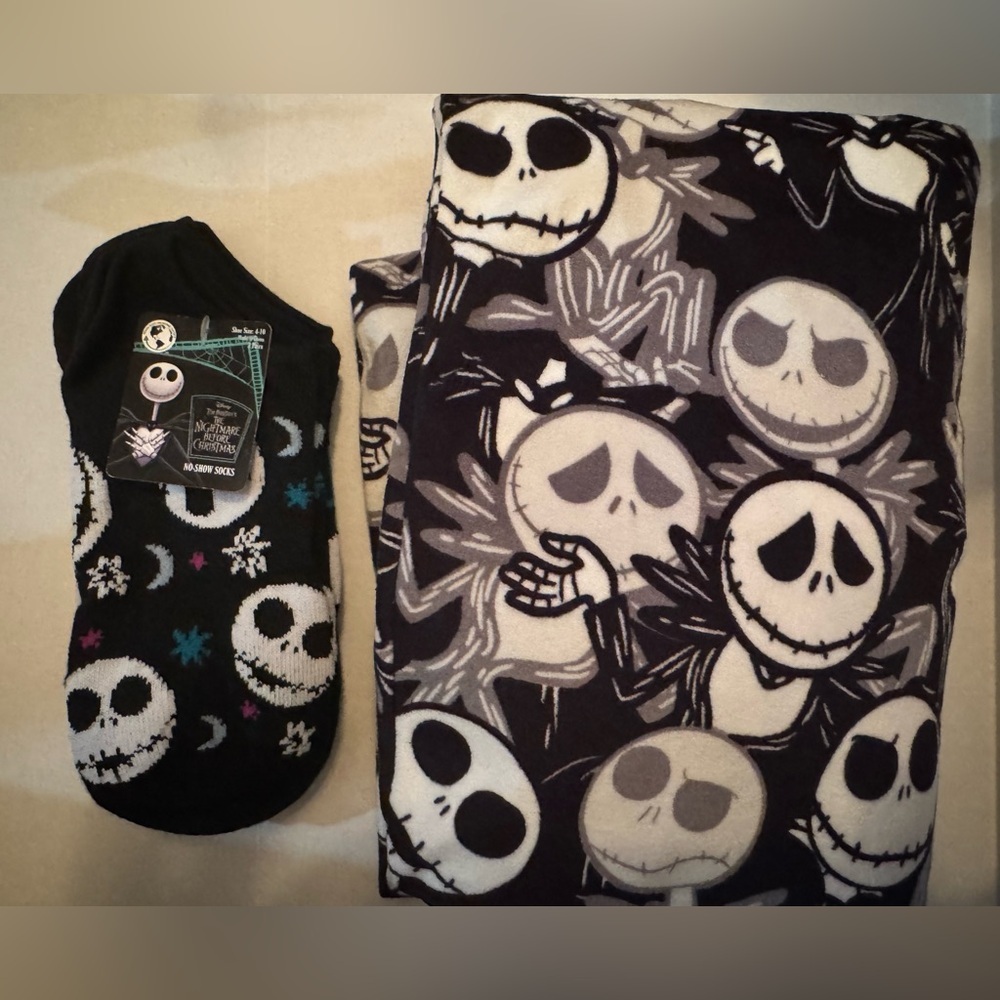 Nightmare Before Christmas Women’s Velour Sleep Pants & Socks